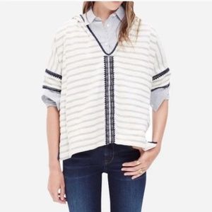 Madewell Elise Stripe Hoodie Size M/L